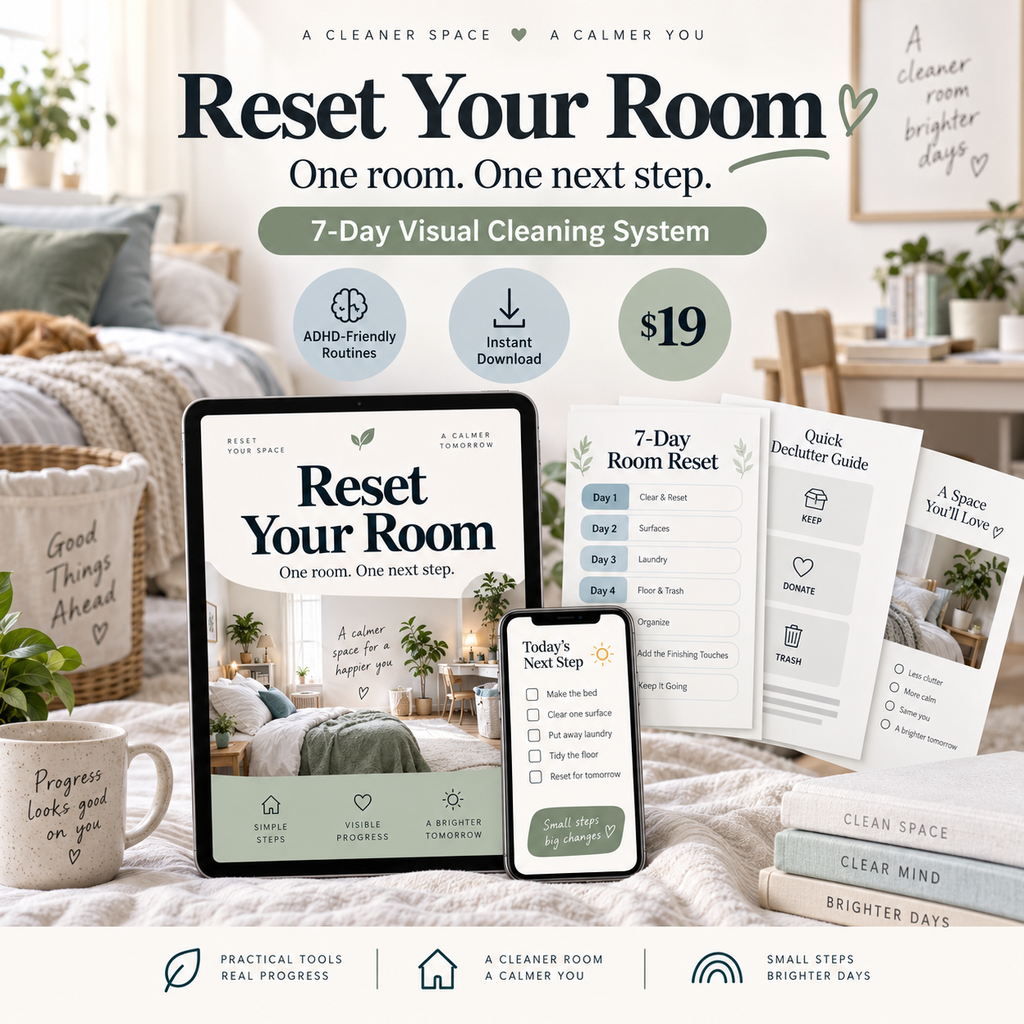 ADHD Reset Your Room — 7-Day Visual Cleaning System